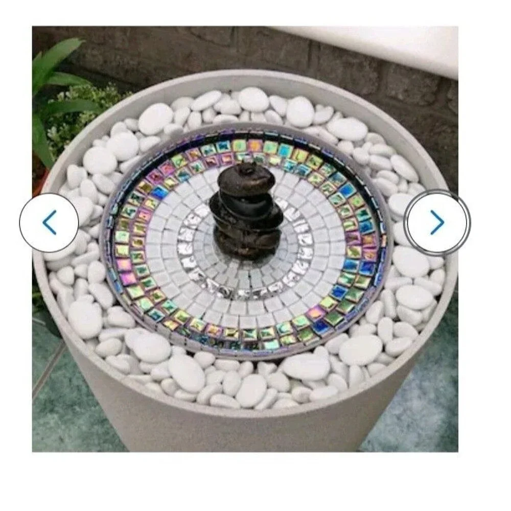 DIY Water Feature Kit Fountain With LED Lights And Remote For Indoor Planters